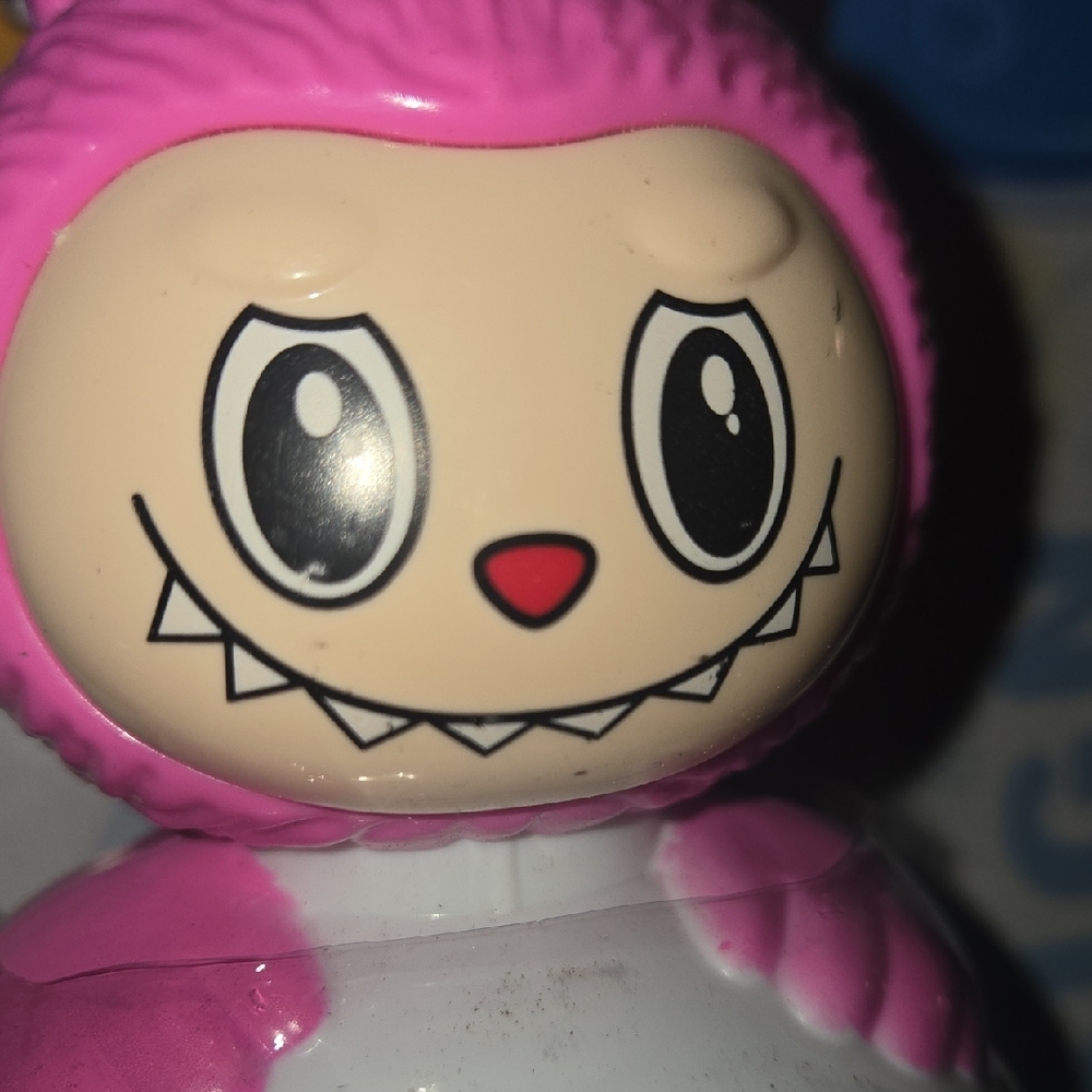 Pink LABUBU inspired Automatic Bubble Set for Kids.